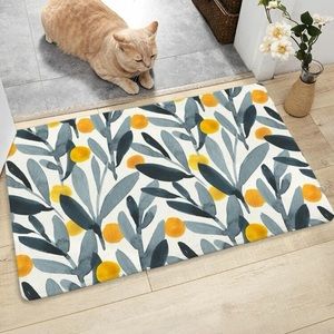 Boutique - Leaf print floor mat